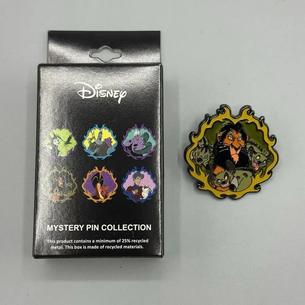 Disney Villains & Sidekicks Blind Pins New Open Box- SCAR SHENZI BANZAI & ED